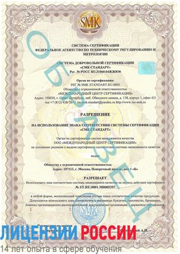 Образец разрешение Инта Сертификат ISO/TS 16949